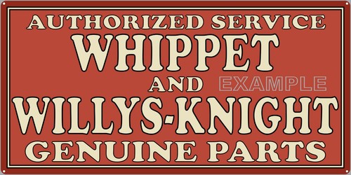 Whippet willys knight dealer - knight,