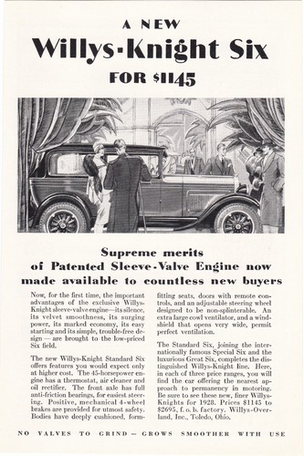 1928 willys knight six car - 1928, willys-knight
